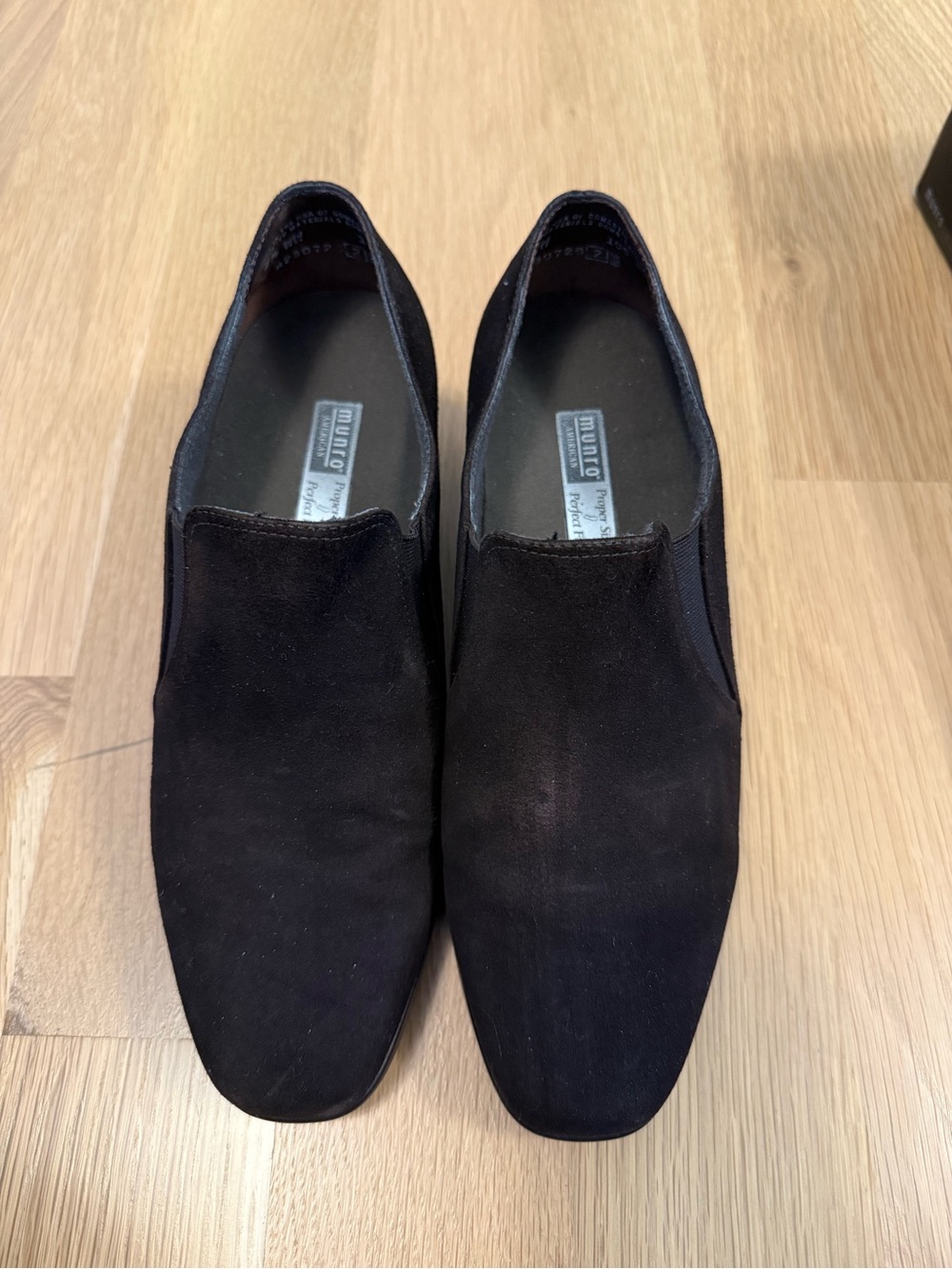 Munro Brown Suede Slip-On Loafers